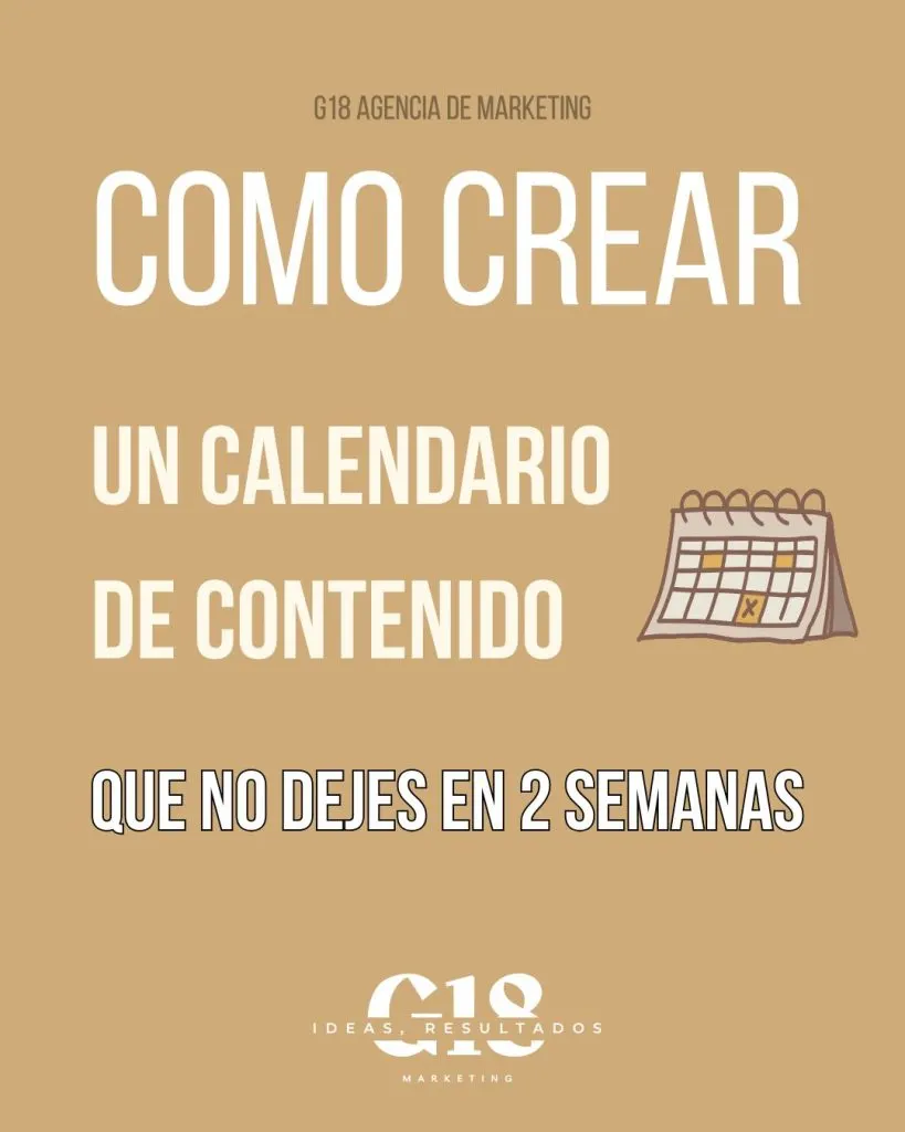 Cómo crear un calendario de contenido que no abandones en 2 semanas