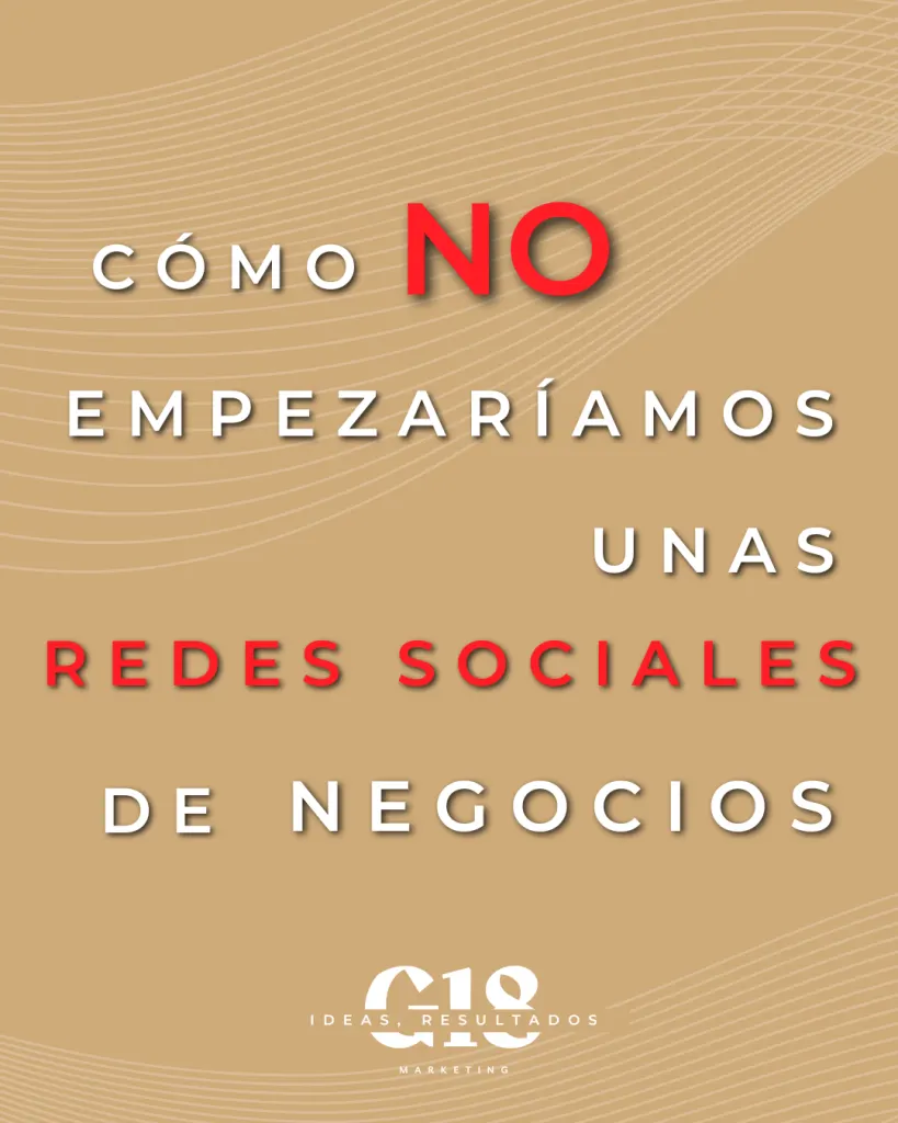 Como NO empezar unas redes sociales
