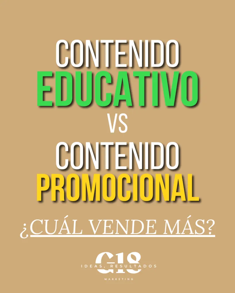 Contenido educativo vs contenido promocional
