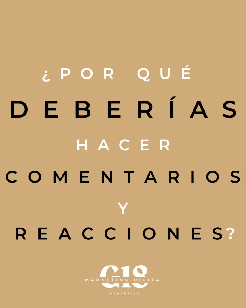 La importancia de comentar y hacer reacciones