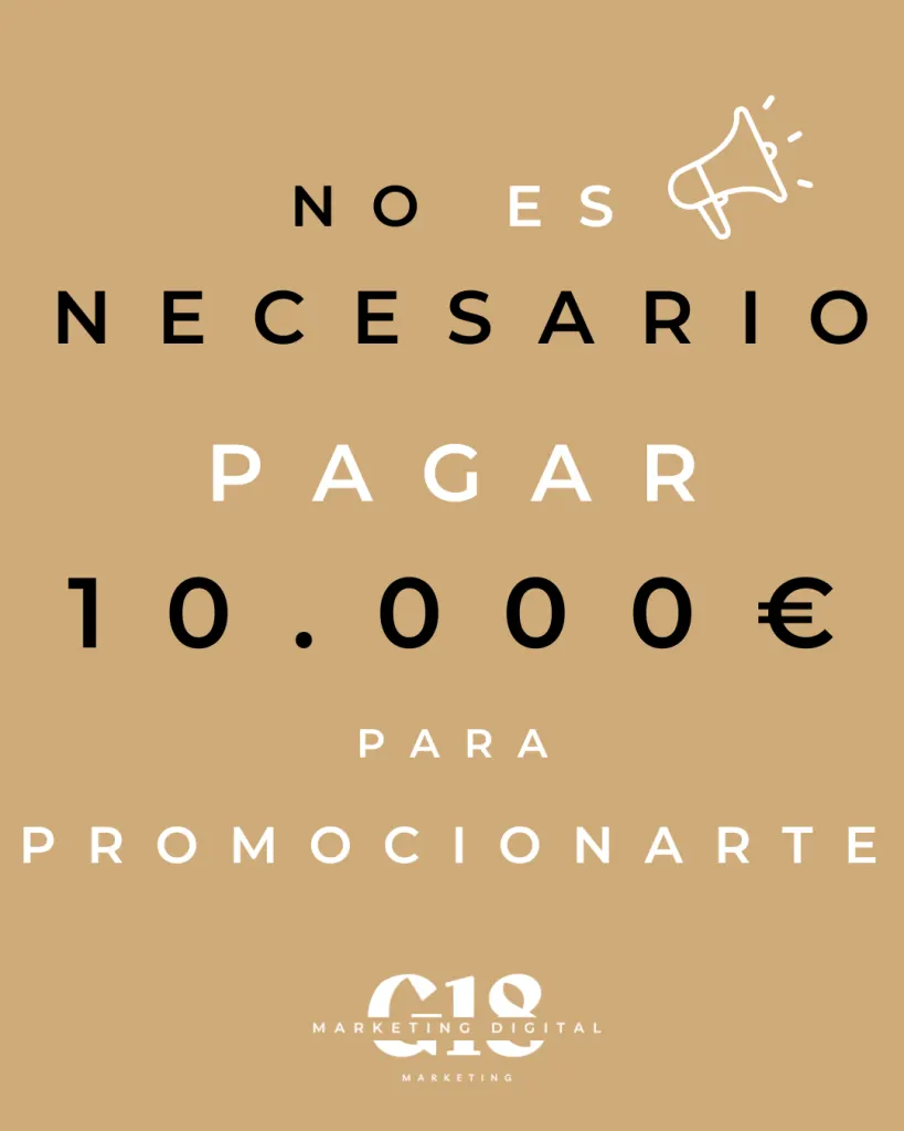 No es necesario invertir 10.000€ en publicidad