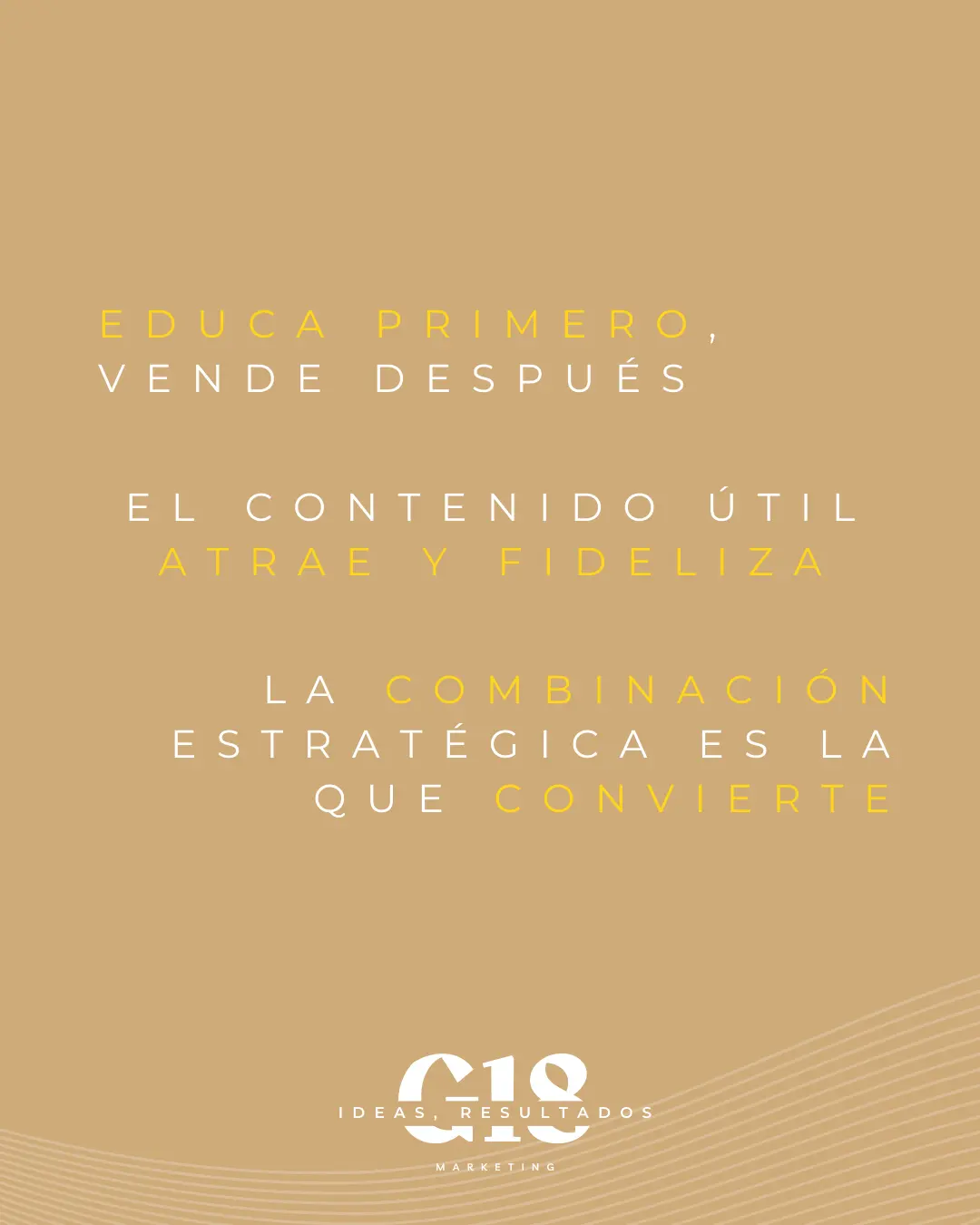 Contenido educativo vs contenido promocional