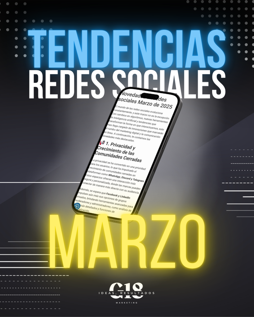 Tendencias redes sociales marzo