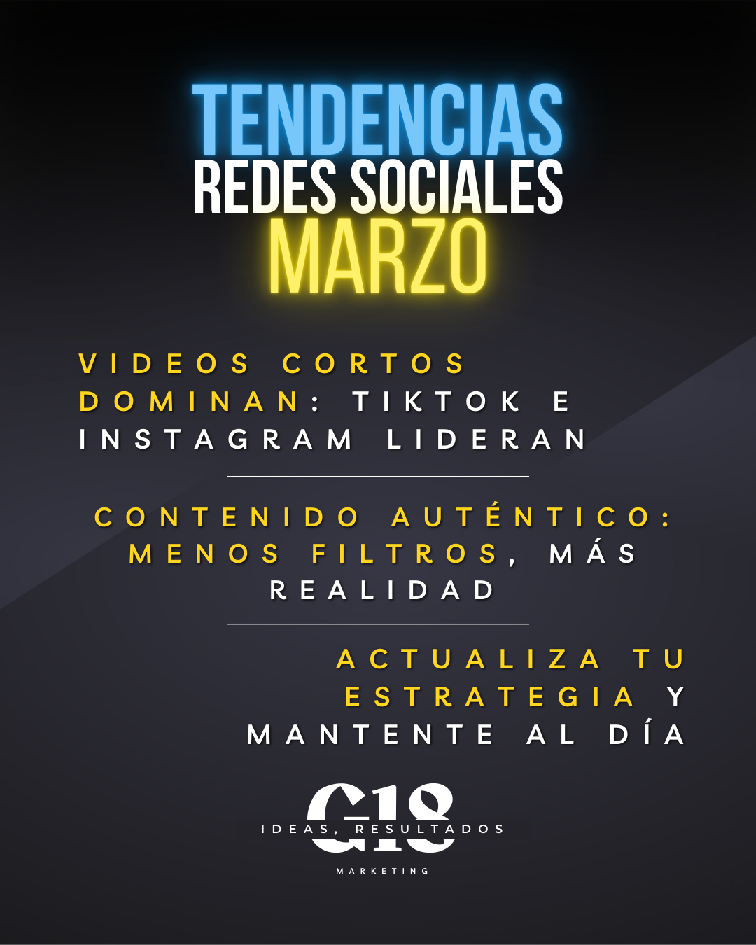 Tendencias redes sociales marzo