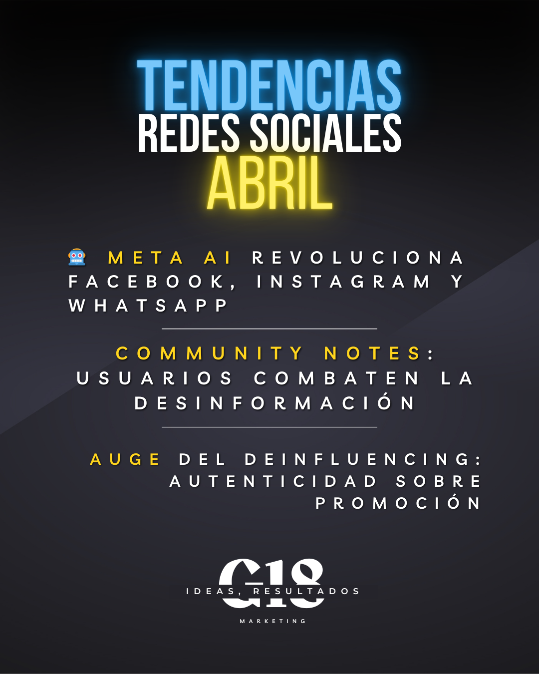 Tendencias y novedades mes de abril redes sociales
