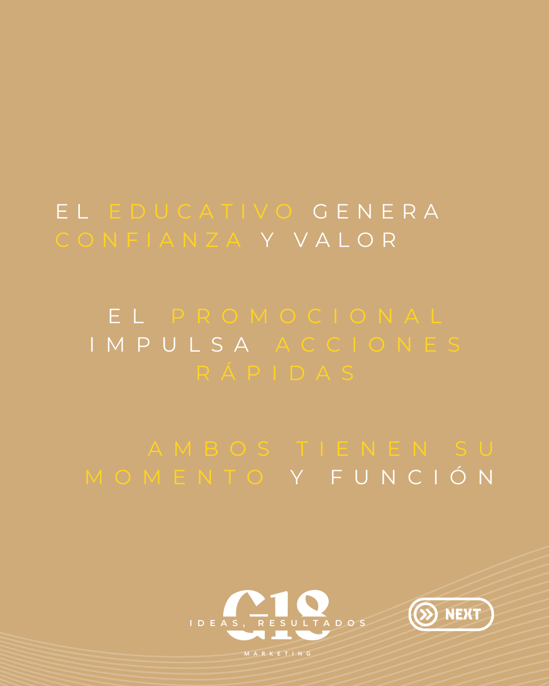 Contenido educativo vs contenido promocional