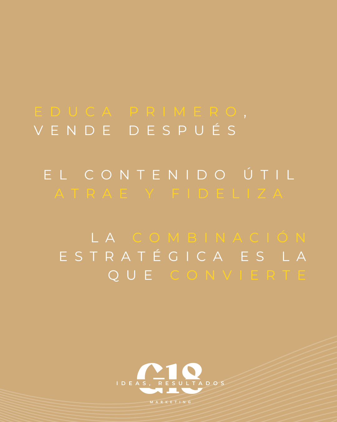 Contenido educativo vs contenido promocional
